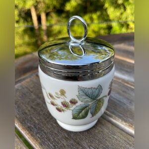 Vintage Royal Worcester Porcelain Lavinia Blackberry King Size Egg Coddler